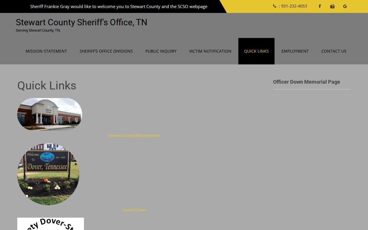Stewart County Most Wanted information and Sheriff official links
