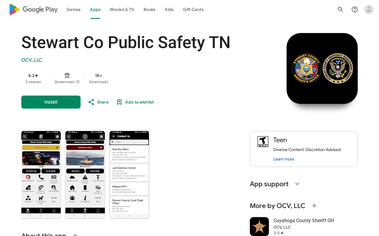Stewart County active warrant records public safety app listing